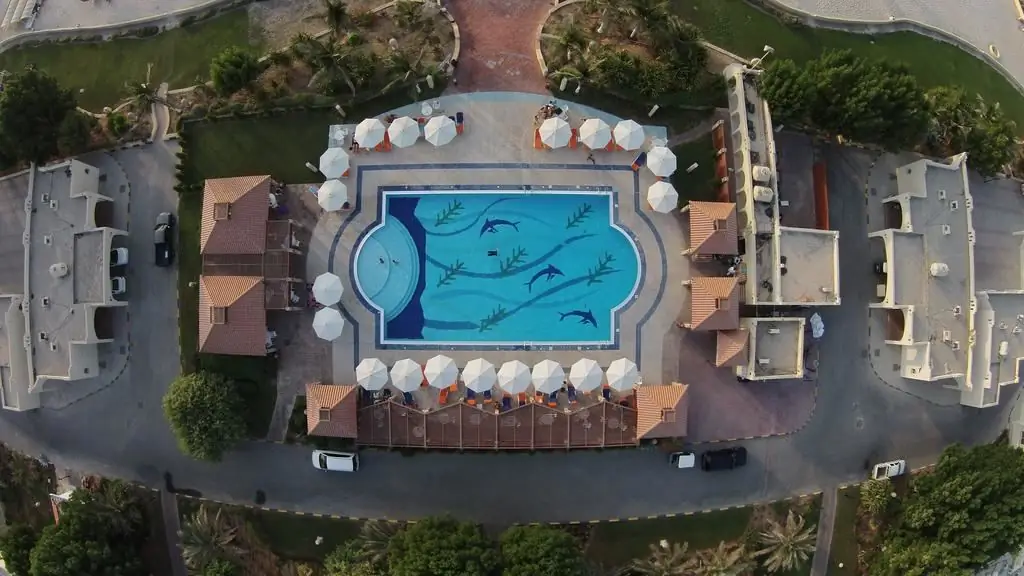 View of the hotel from above