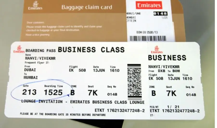 Businessclass-ticket