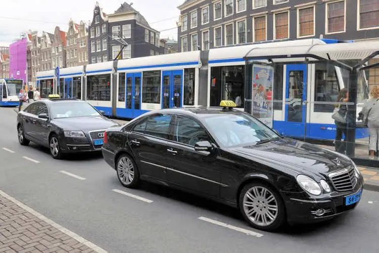 taxi op de luchthaven