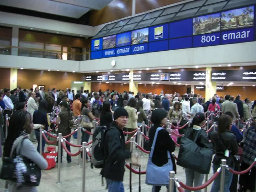 queue at the checkout