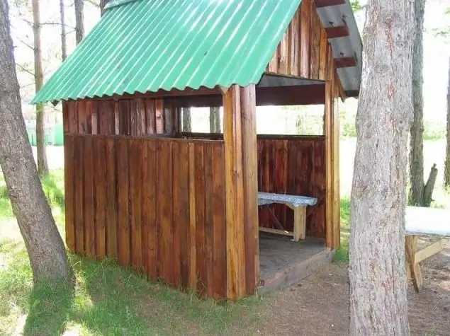 Paviljoens in het park "Green Island"