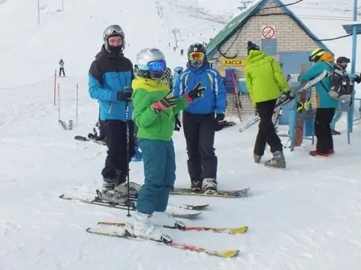 Verzameling van skiërs